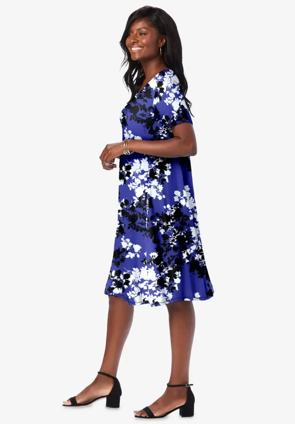 Stretch Knit A-Line Dress