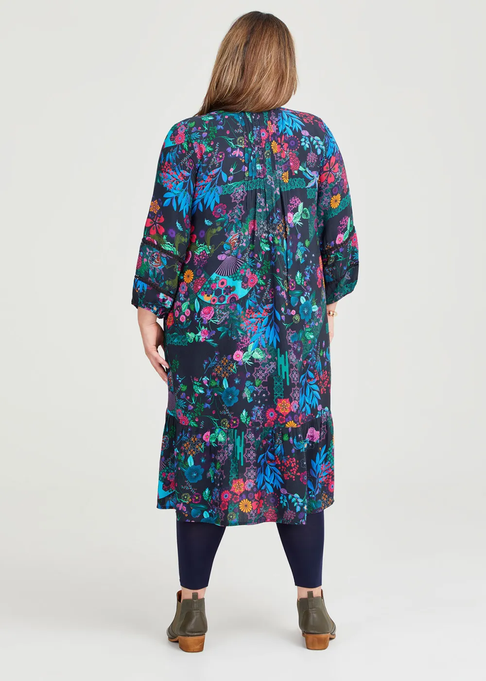 Breezy Blues Tuck Natural Dress