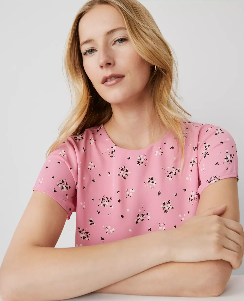 Floral Mixed Media Tee