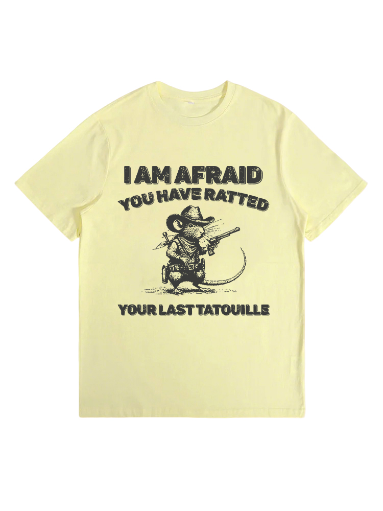 Mouse Print Cotton T-Shirt