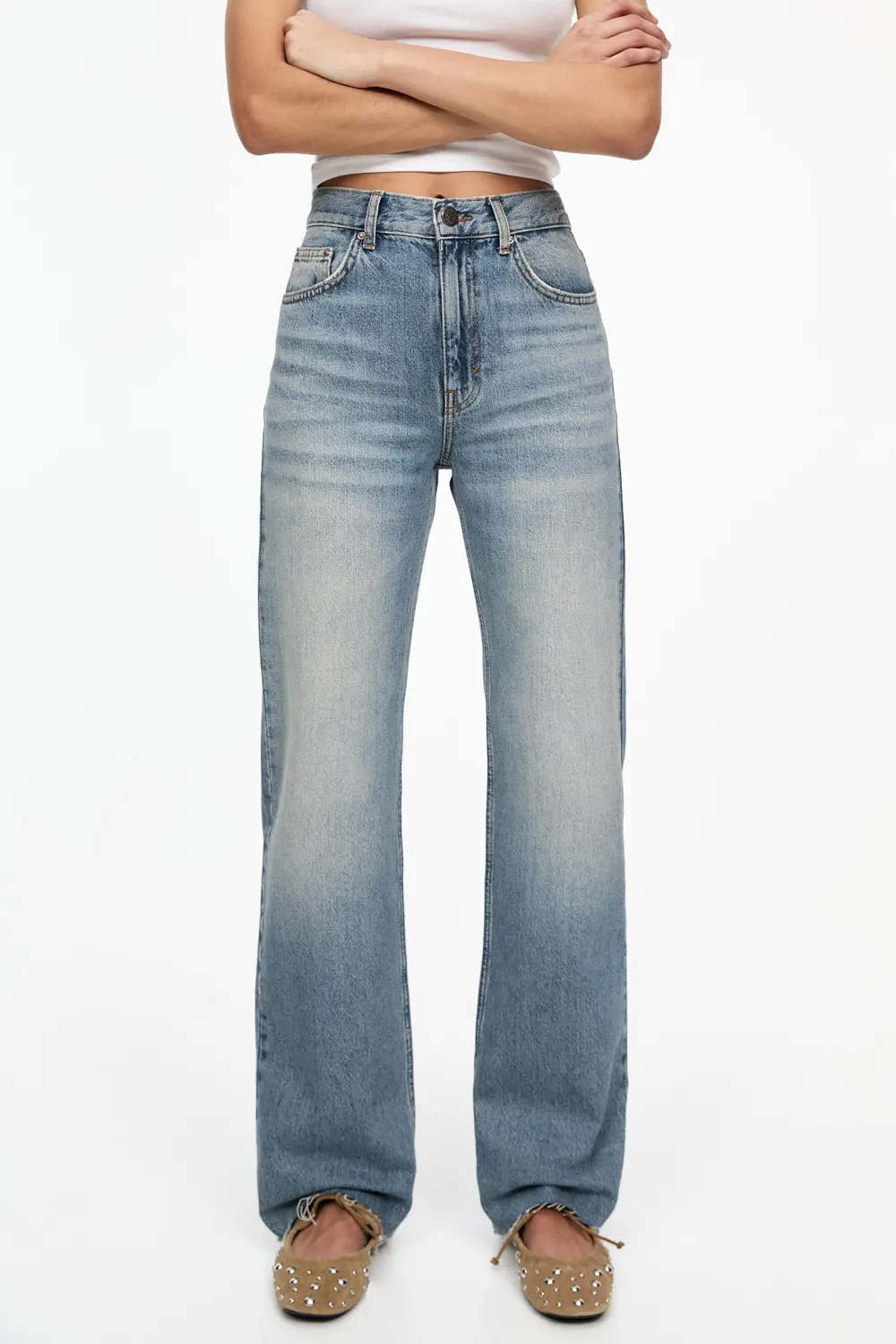 Jeans rectos tiro alto