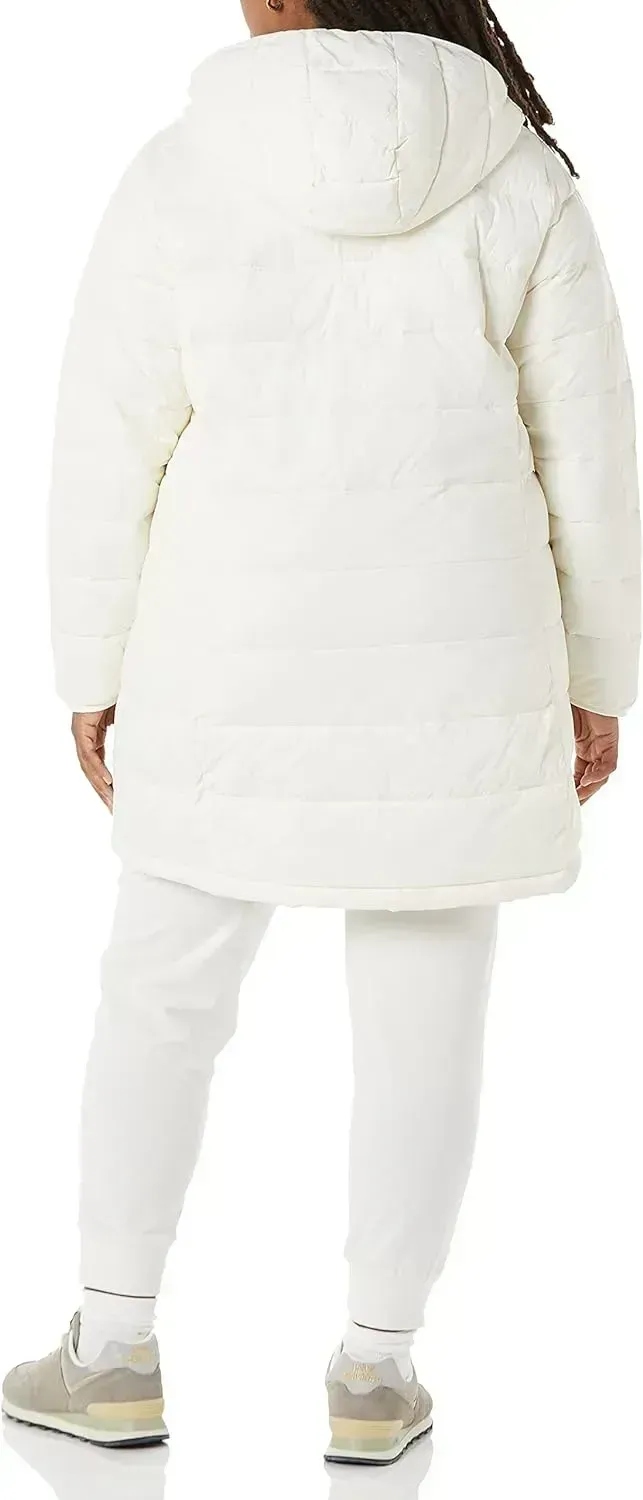 Women's Lightweight Water-Resistant Hooded Puffer Coat (Available in Plus Size)