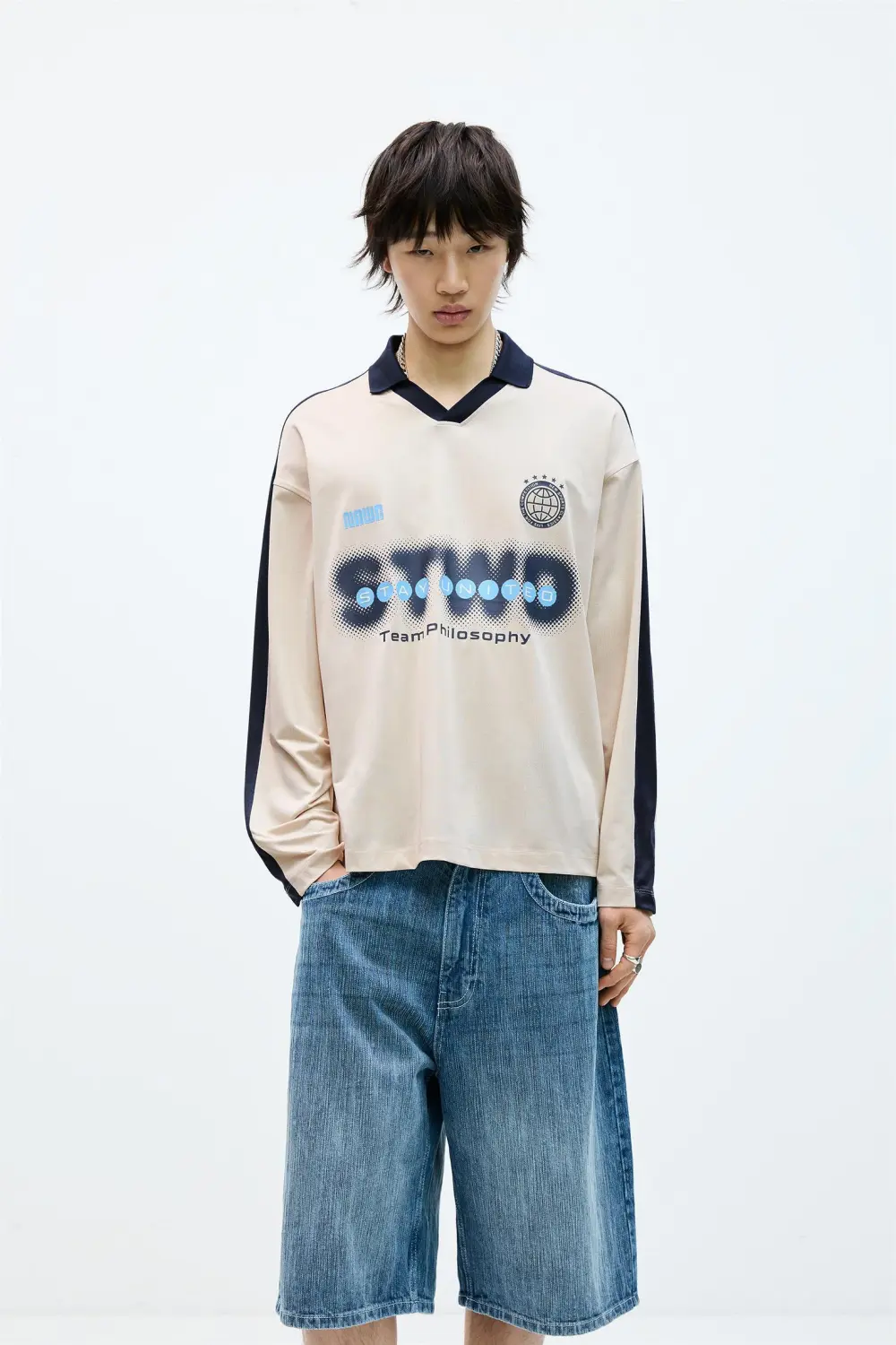 STWD polo collar T-shirt