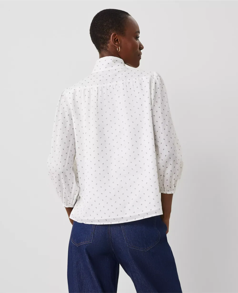 Floral Mock Neck Shirt