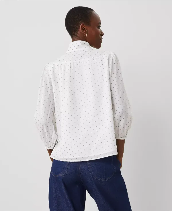 Floral Mock Neck Shirt