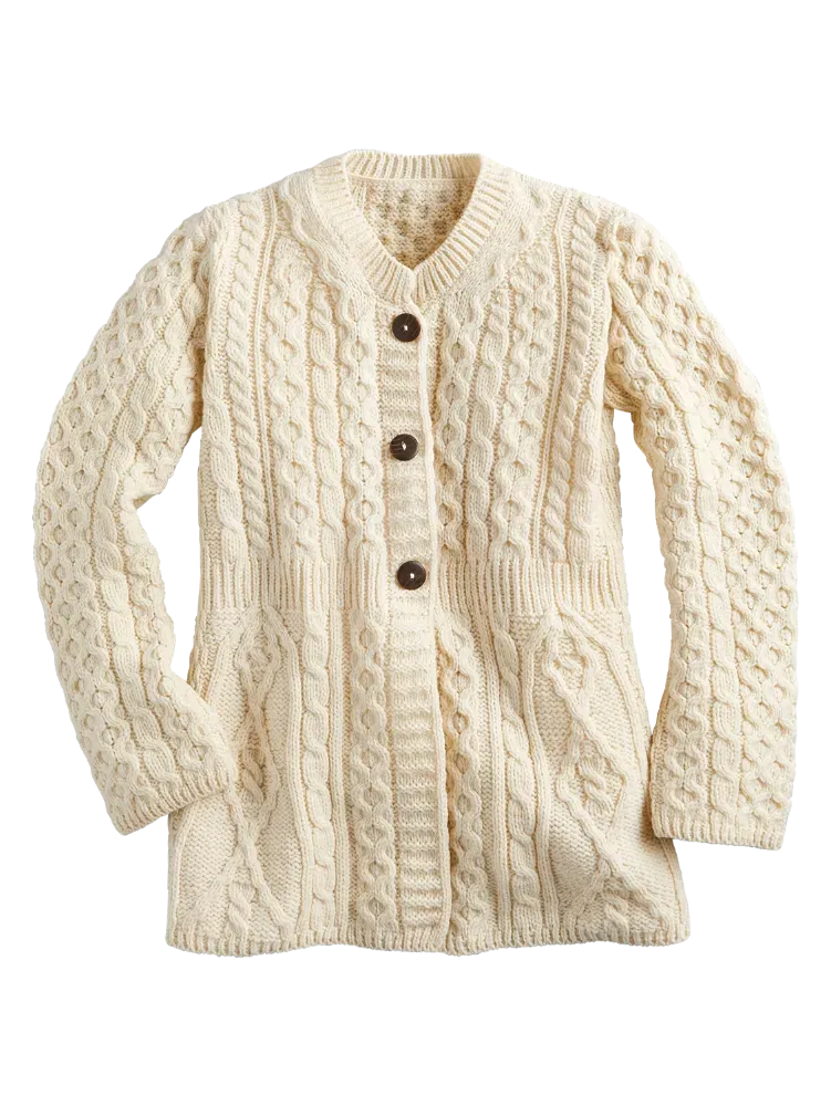 Women's Irish Wool A-Line Cardigan