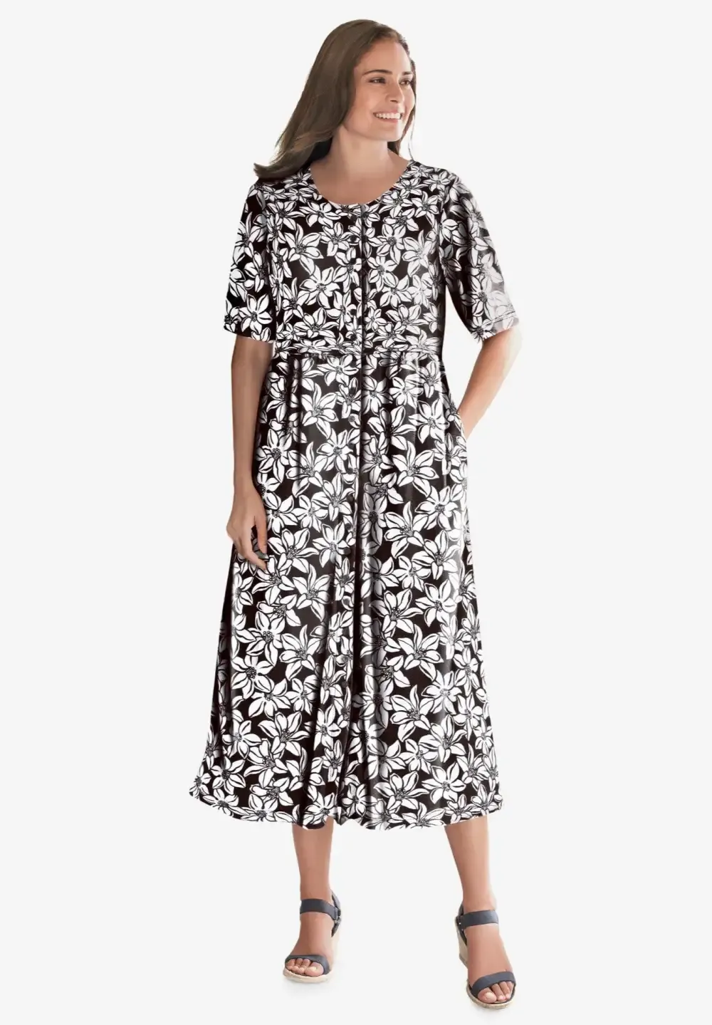 Button-Front Essential Dress