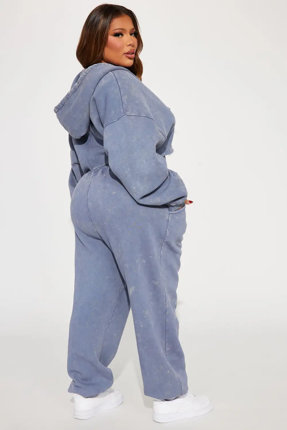 Tamara Washed Jogger Set - Slate Blue