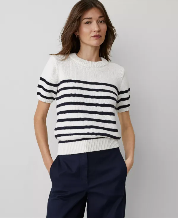 Weekend Collection Striped Sweater Tee