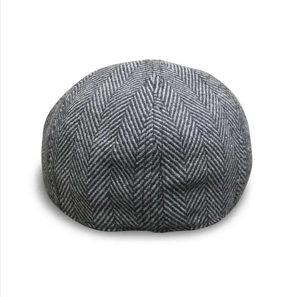 The Original Peaky Boston Scally Cap - Grey Herringbone