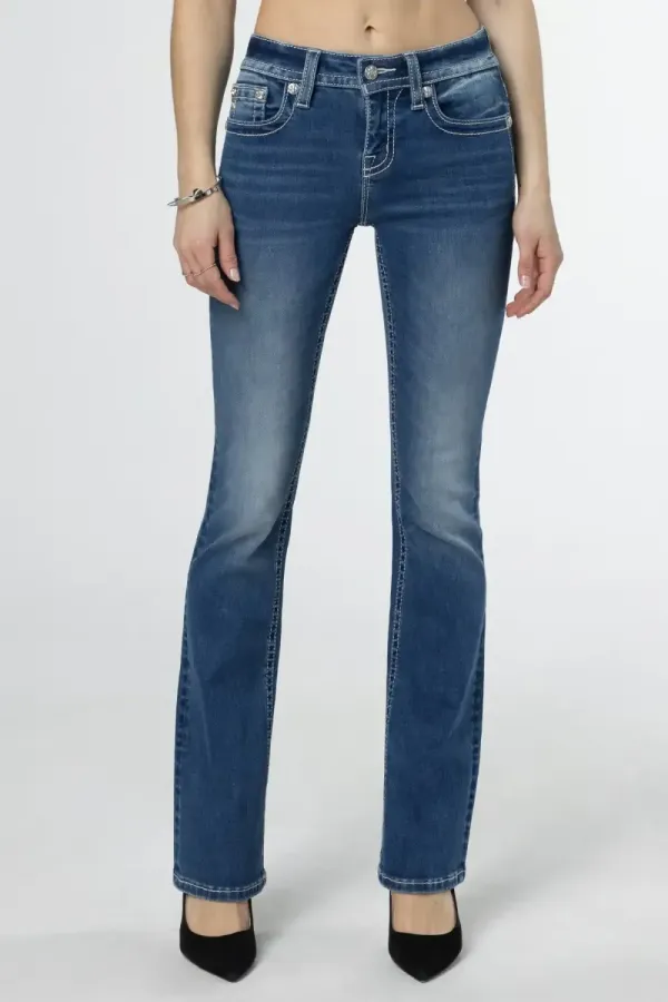 Silver Western Charm Bootcut Jeans