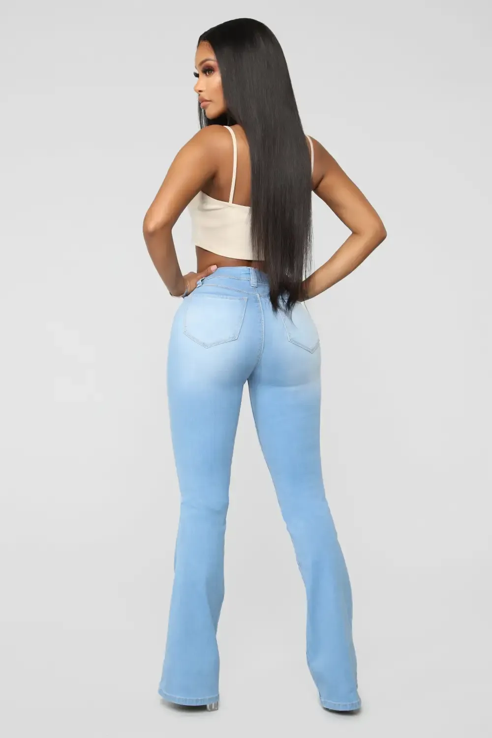 Jodie High Rise Flare Jeans - Light Blue Wash