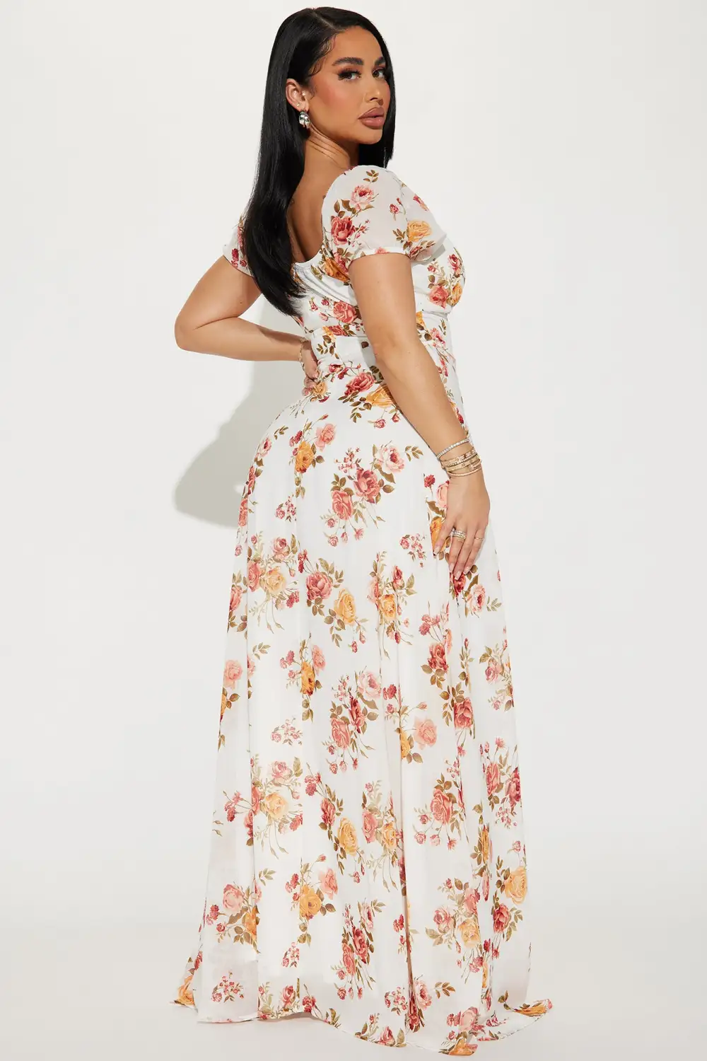 Daniela Floral Maxi - White/combo