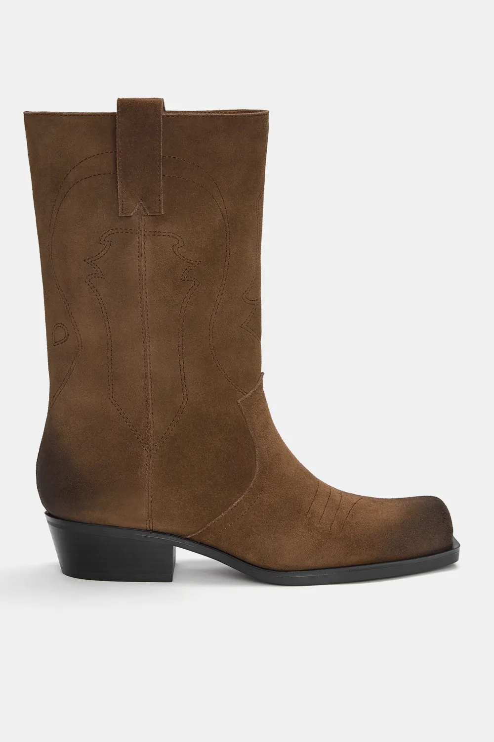 Botas serraje punta cuadrada
