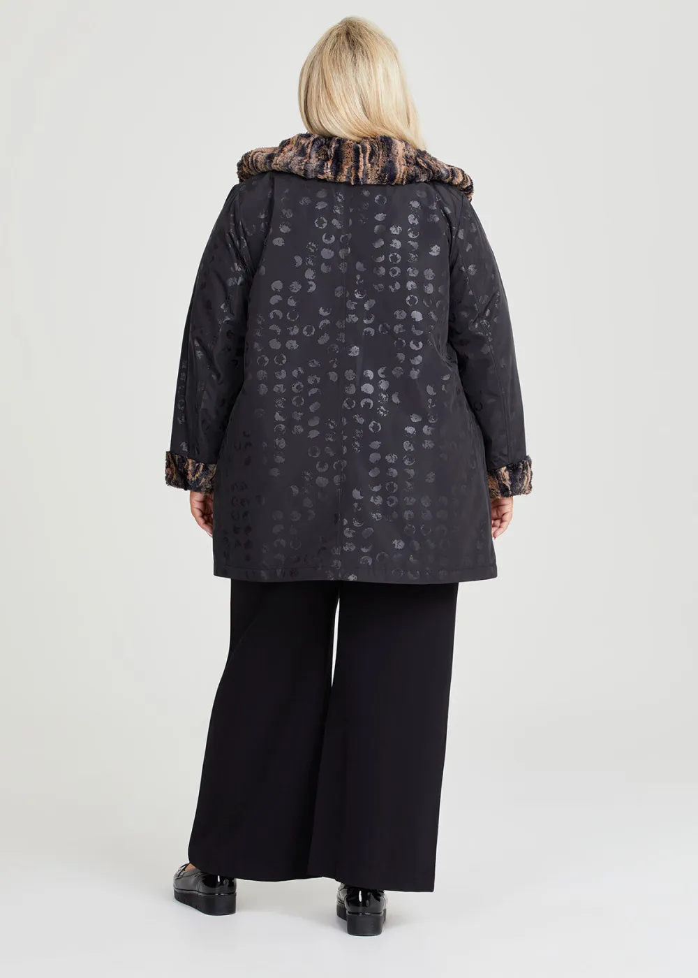 Faux Fur Reversible Spot Coat