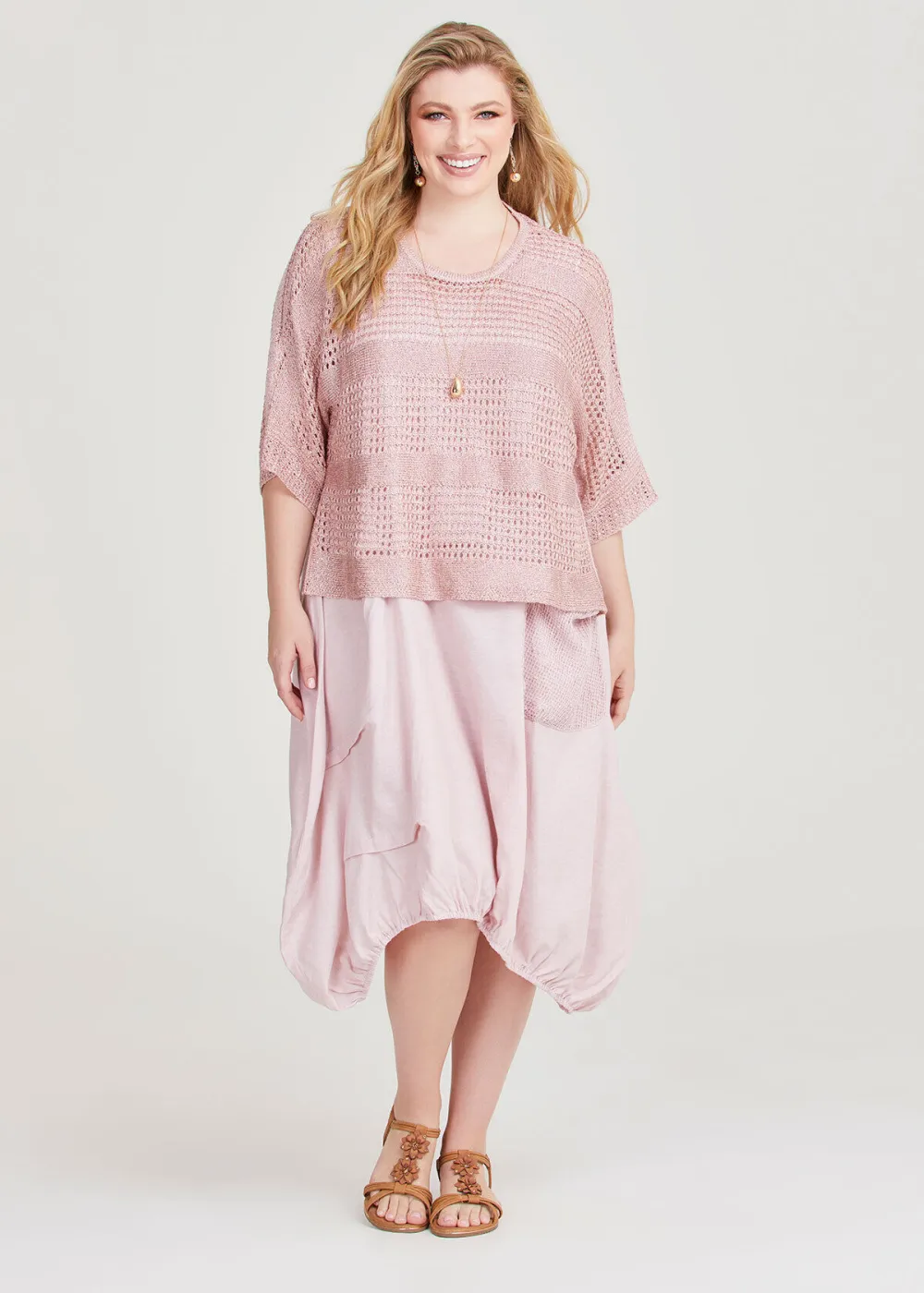 Tuck Front Linen Bamboo Dress