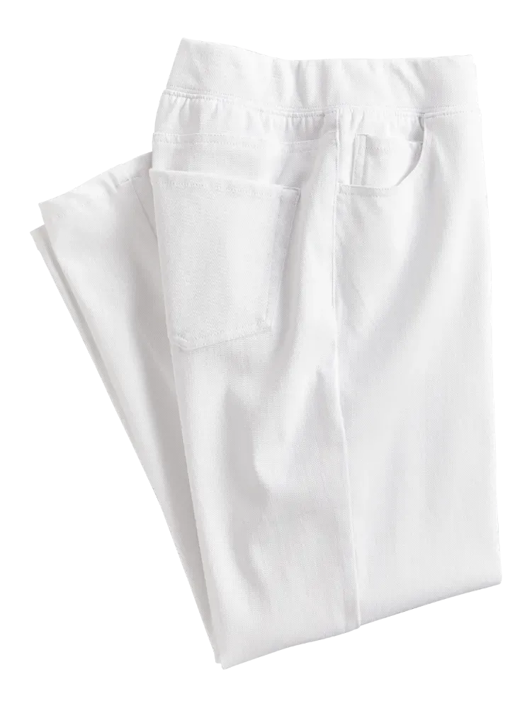 Ella Simone Cotton Terry Denim Flex Crop Jeans
