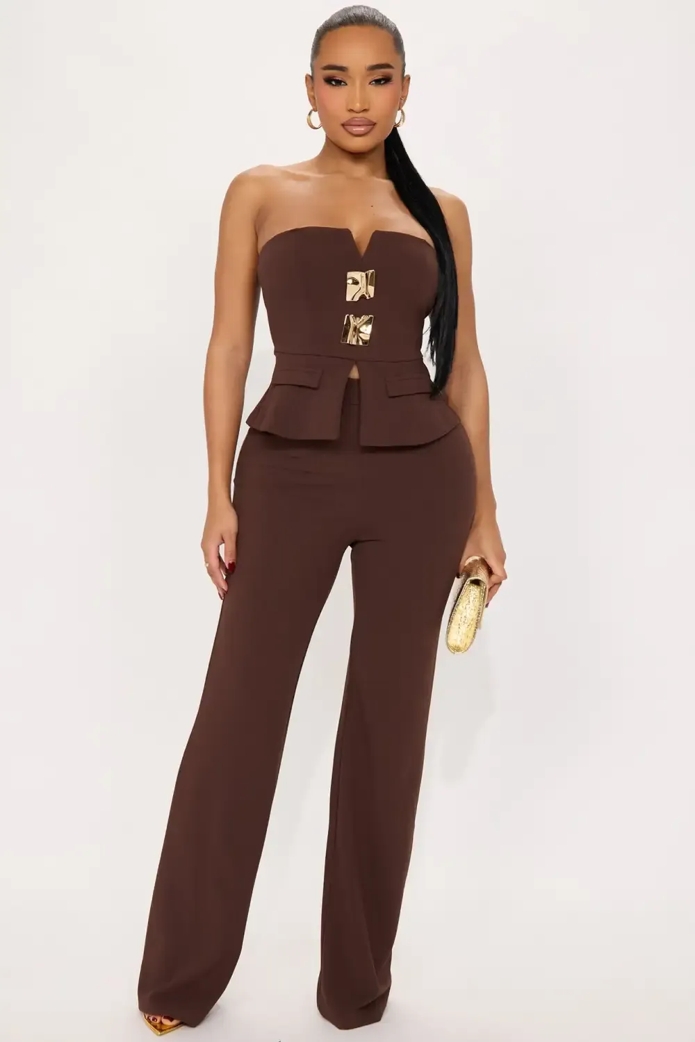 The Prestige Pant Set  - Brown