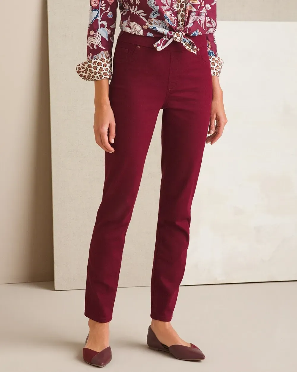 Denim Pull-On Ankle Jeggings