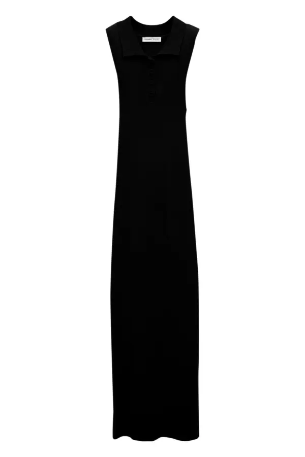 Vestido largo cuello polo