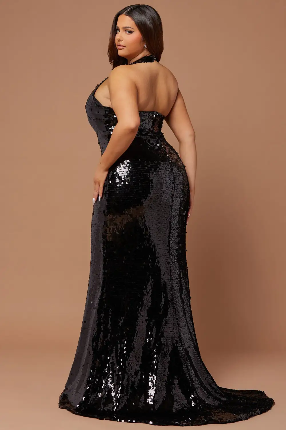 Grace Lynn Sequin Gown - Black