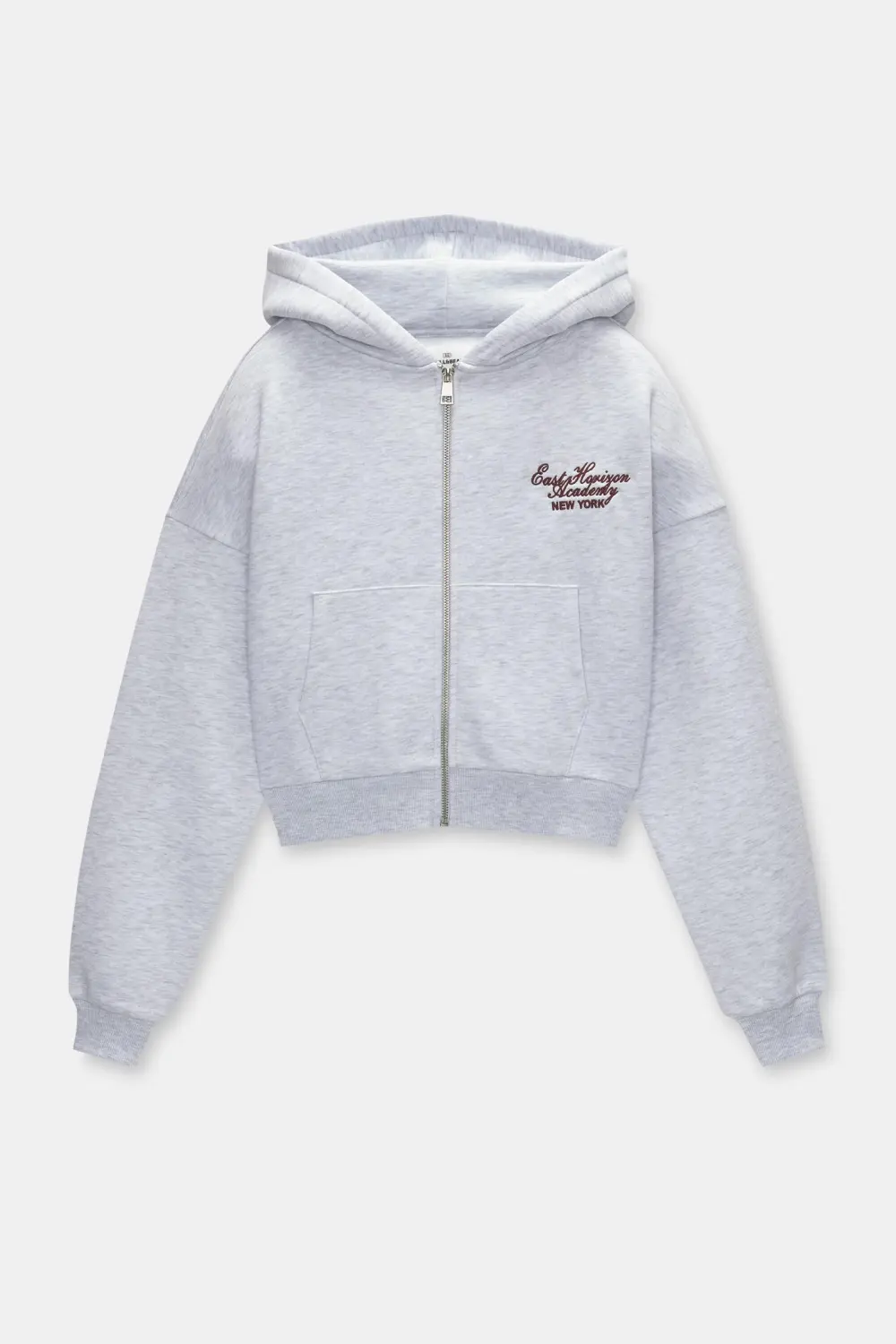 Sudadera cropped cremallera