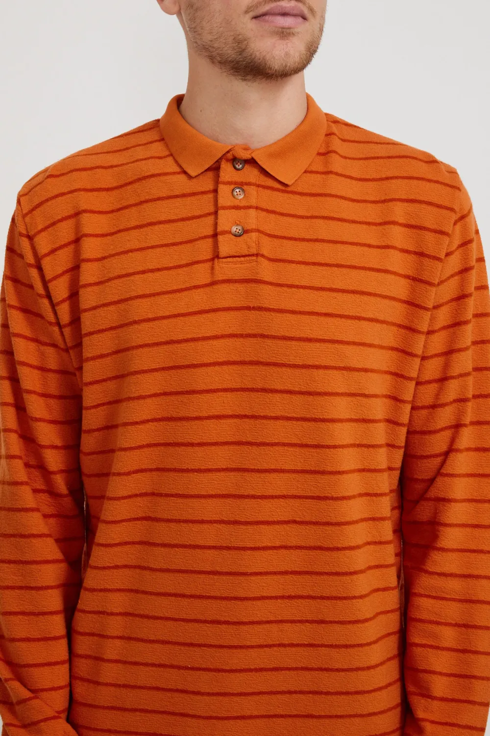 Loch Bay Polo Tangerine Stripe