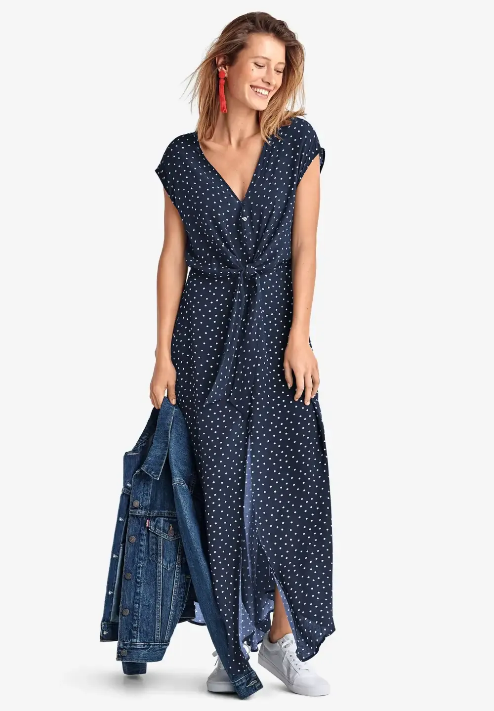 Tie-Front Maxi Dress
