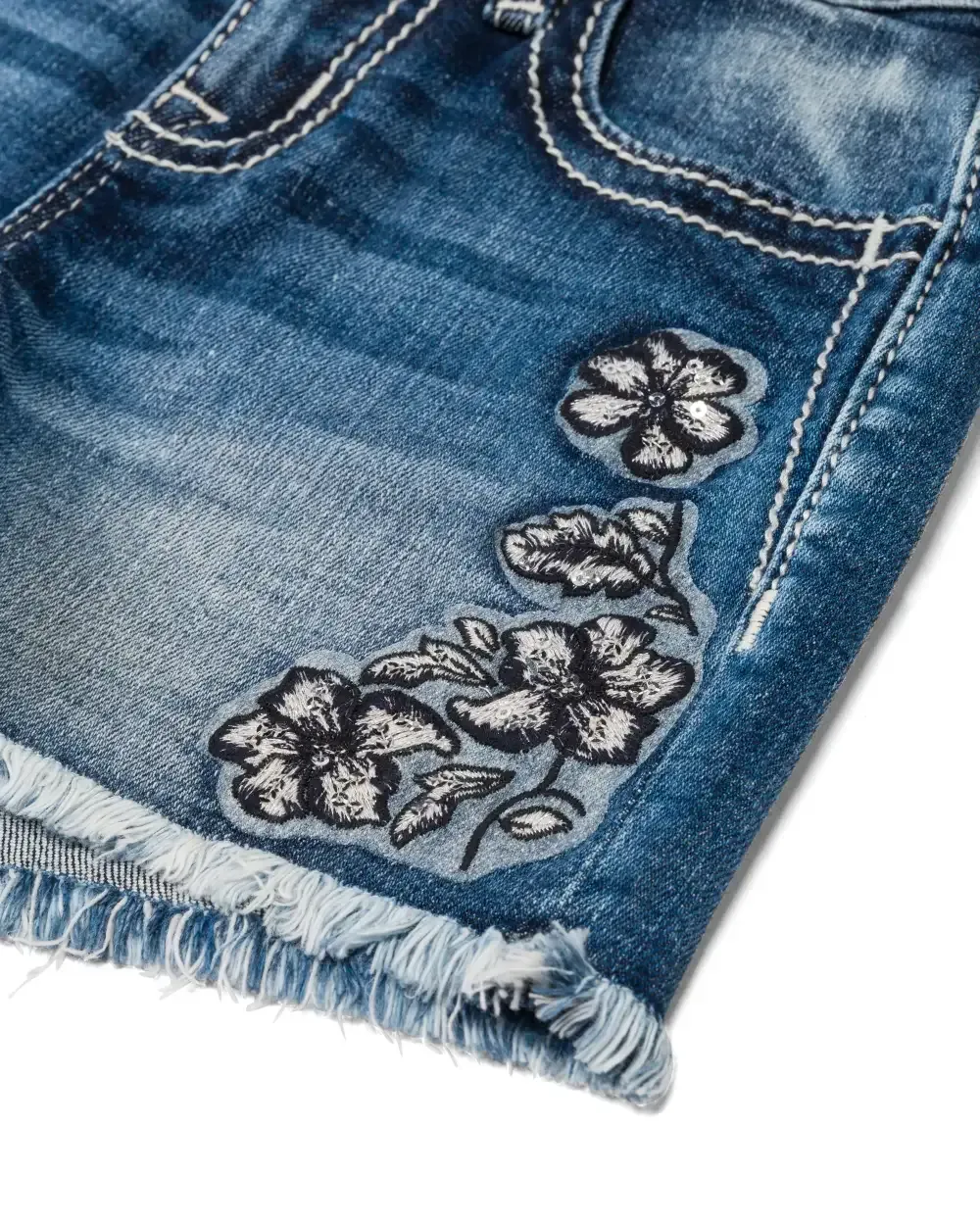 Girls Sequin Floral Shorts