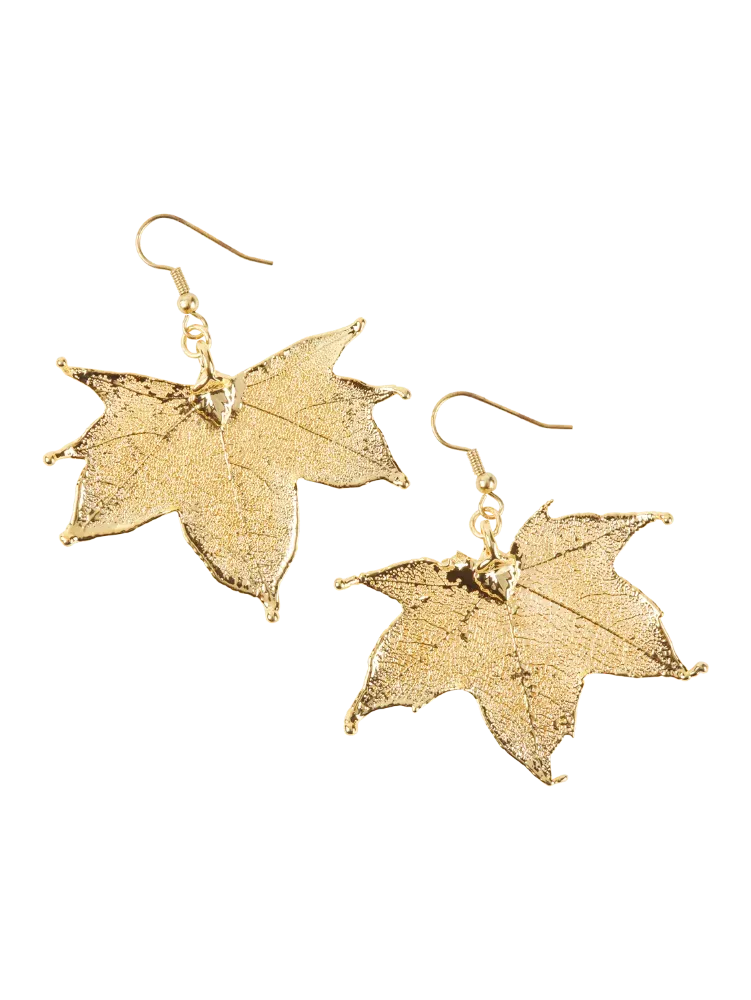 Sugar Maple Leaf Drop Earrings