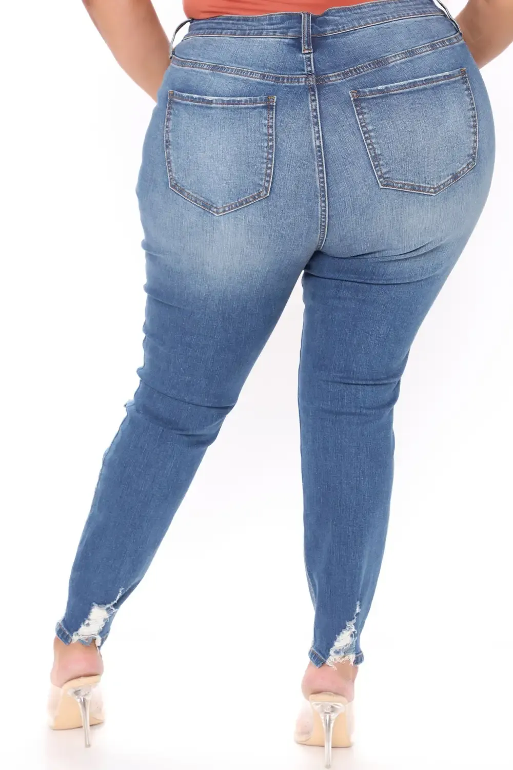 Ego Trip Mid Rise Jeans - Medium Blue Wash