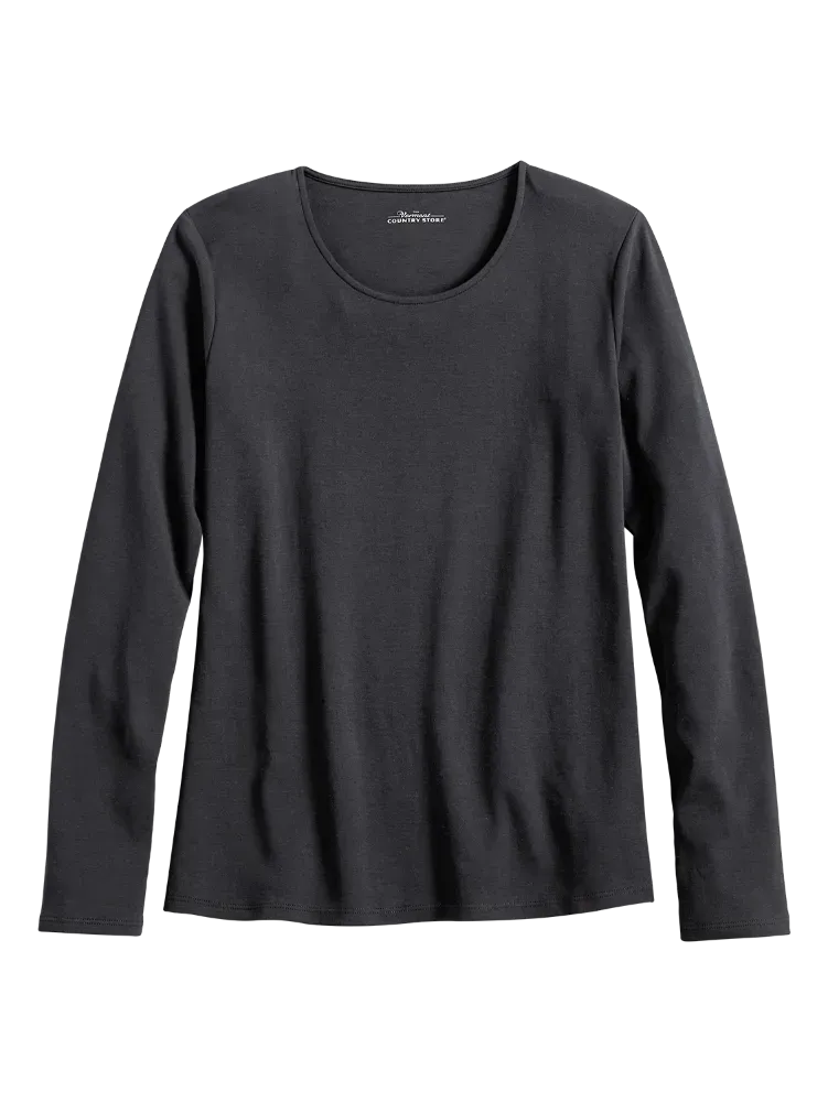 Women's USA Cotton Crewneck Long-Sleeve Tee