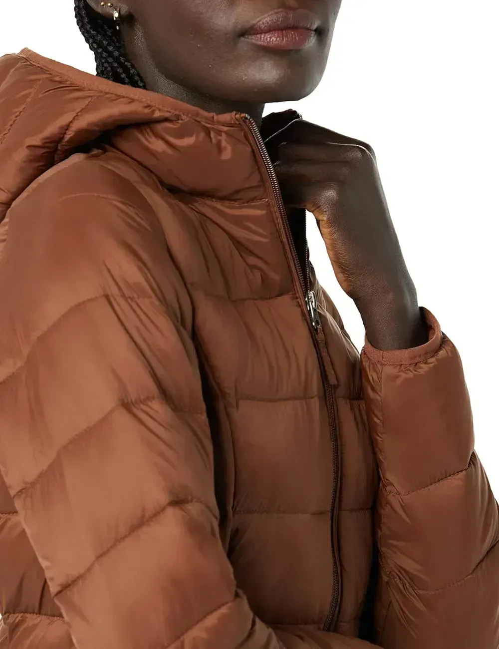 Women's Lightweight Water-Resistant Hooded Puffer Coat (Available in Plus Size)