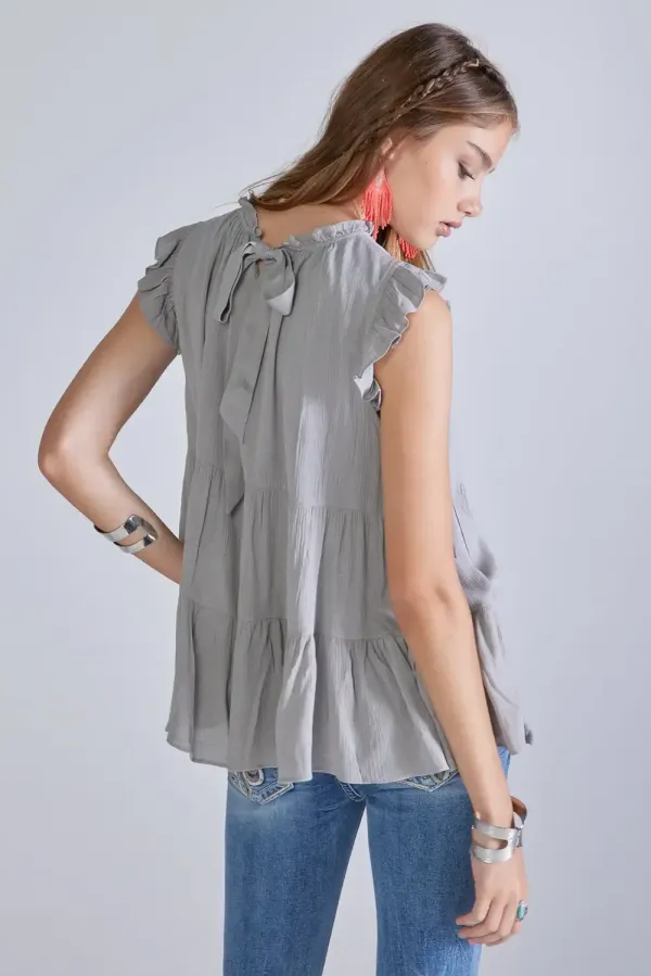 Tiered Sleeveless Top