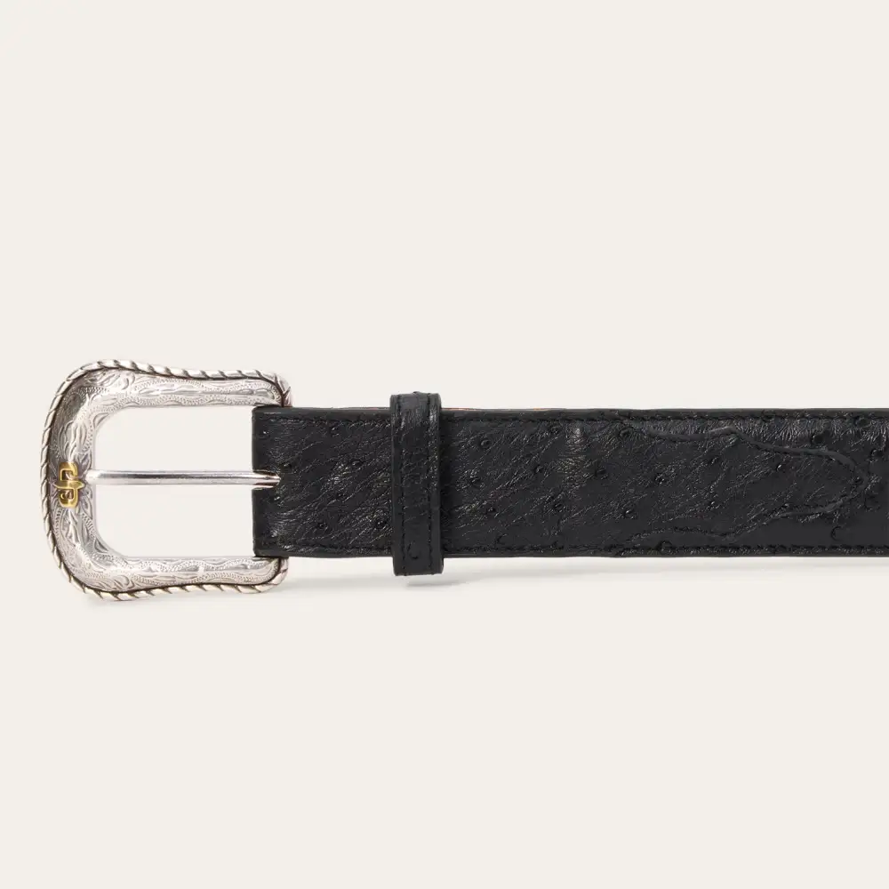 Ostrich Western Tab Belt