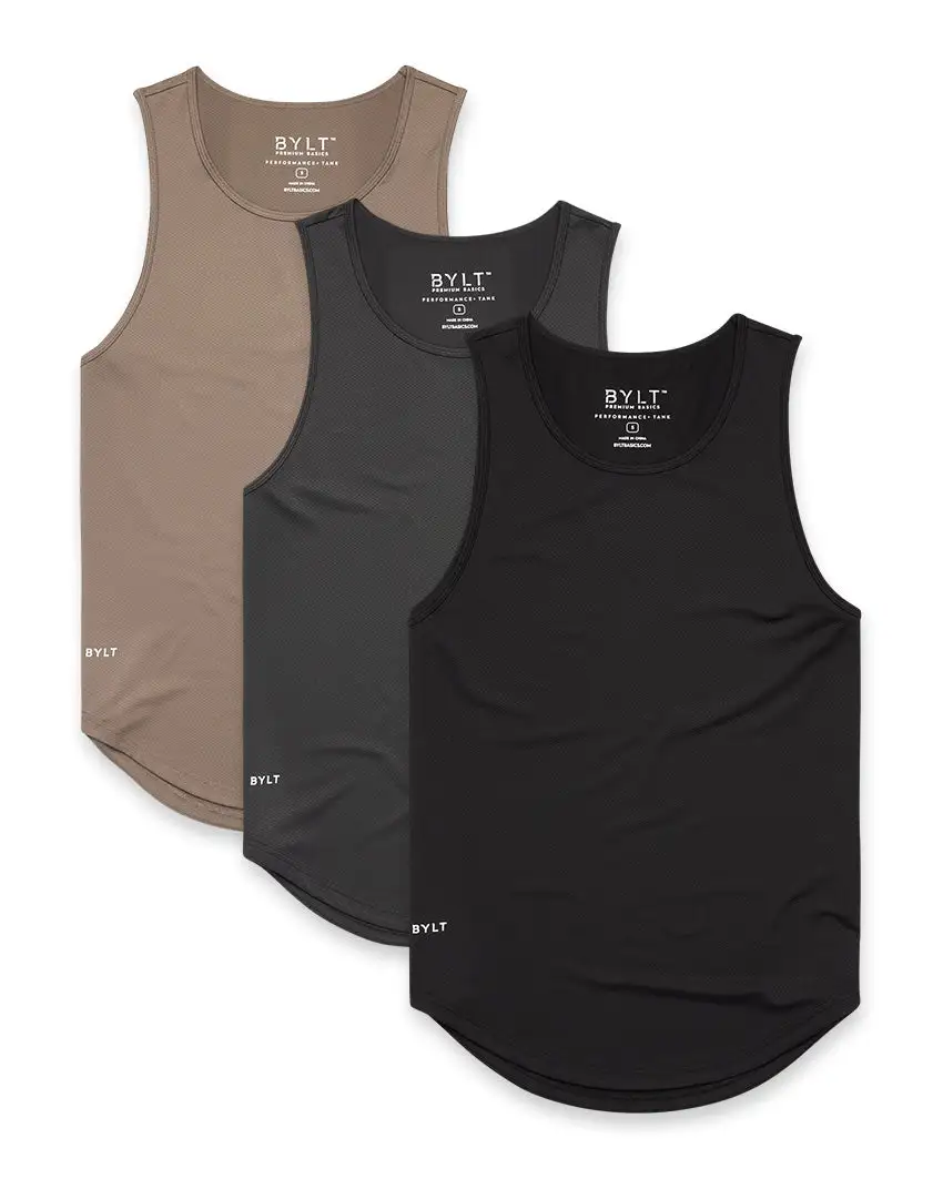 Performance+ Drop-Cut Tank - Custom 3 Pack