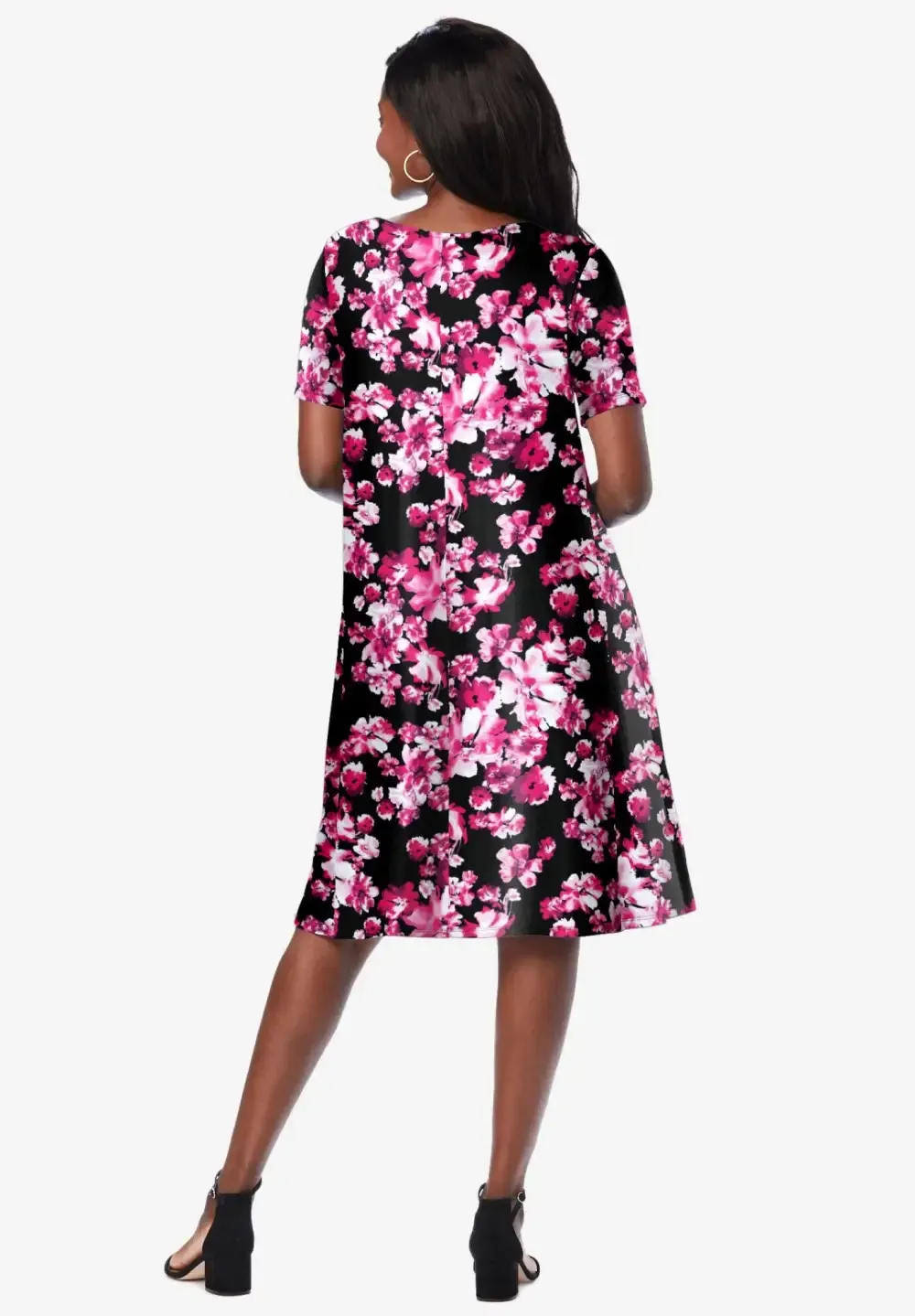Stretch Knit A-Line Dress