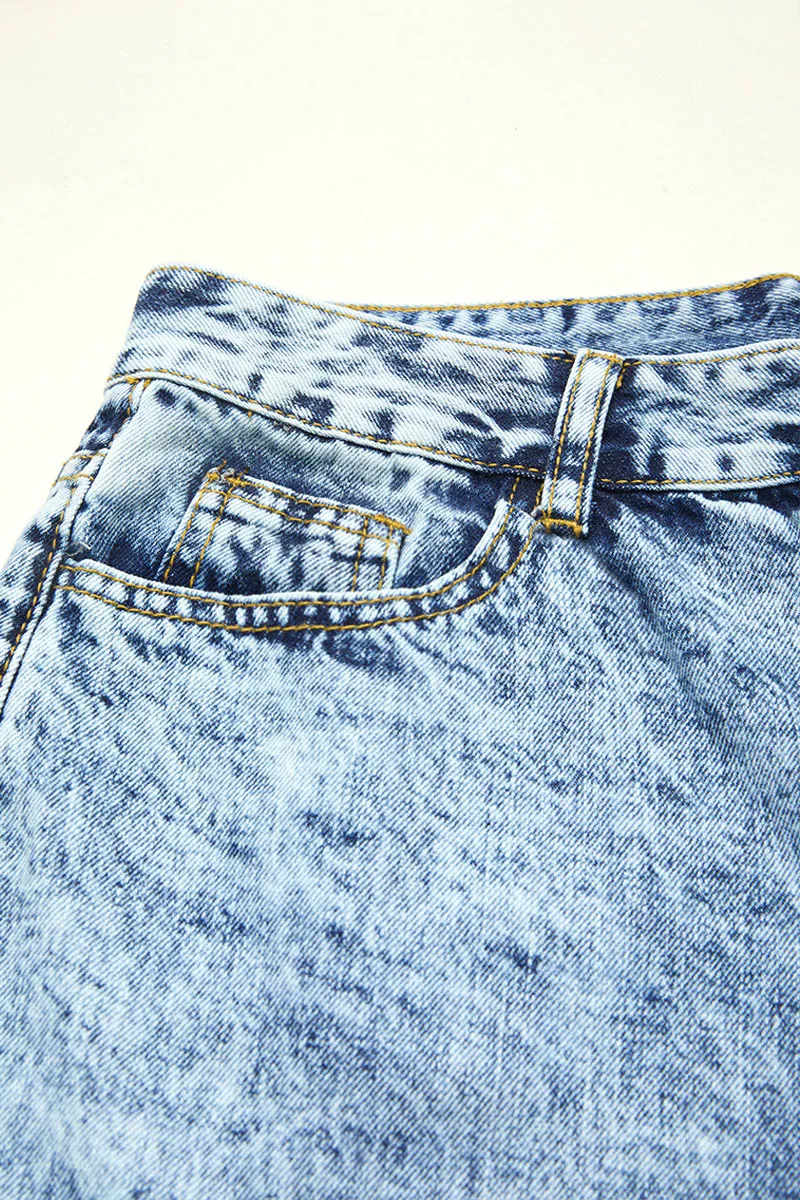 90s Vintage Cut Out High Waist Straight Leg Baggy Jeans
