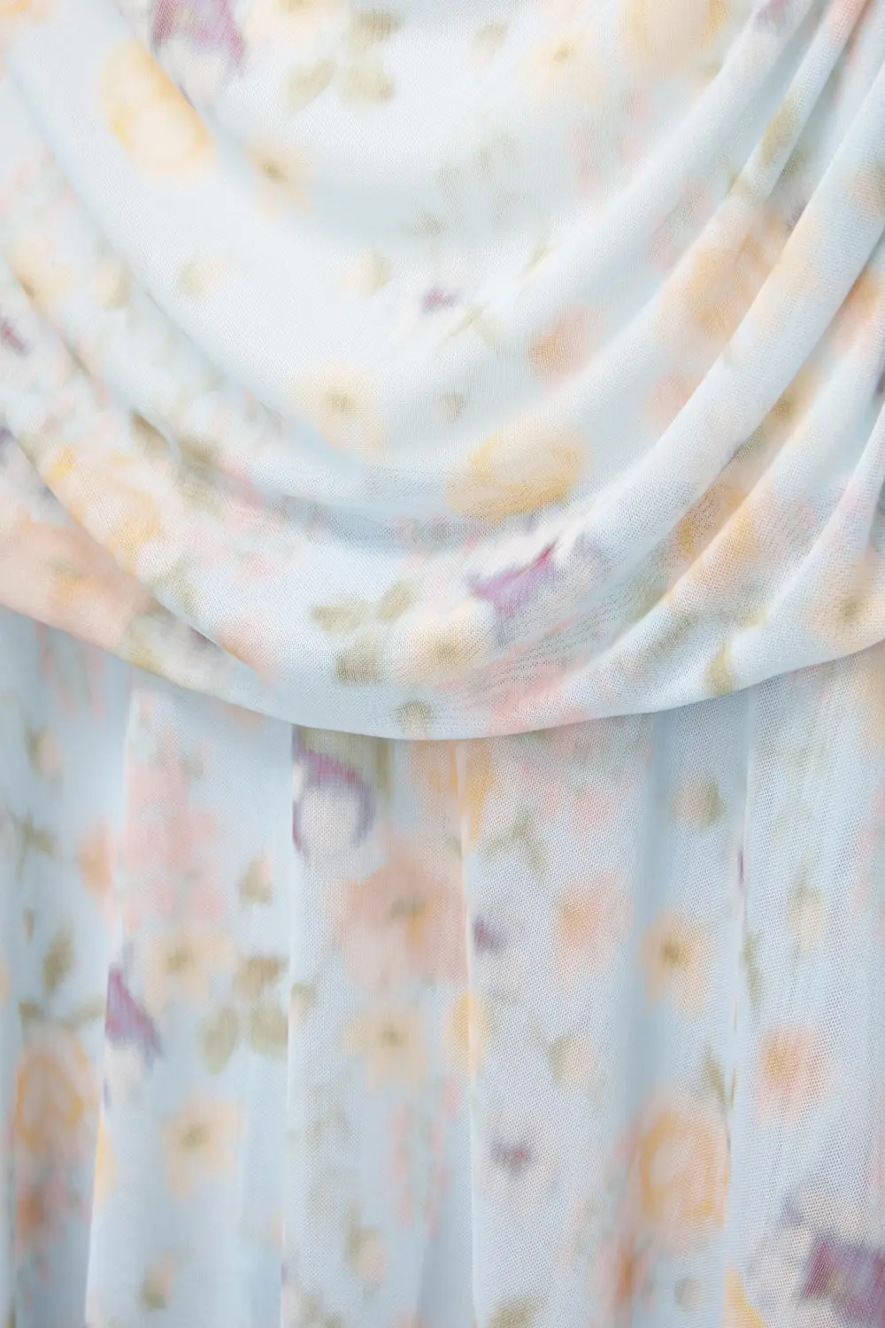 Vestido midi tul flores