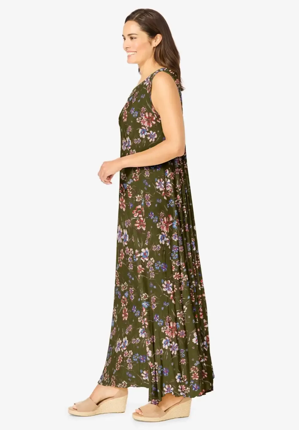 Sleeveless Crinkle Dress