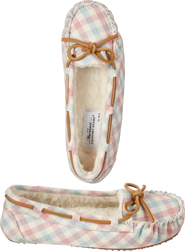 Women's Plaid Cabin Moccasins