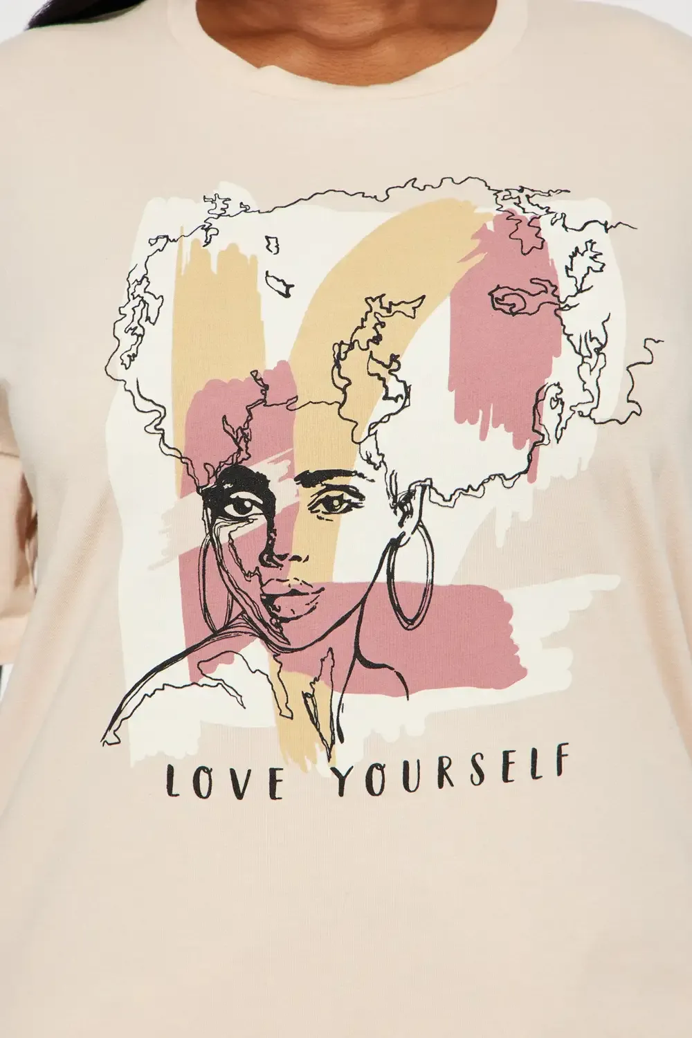 Journey To Self Love Short Sleeve Tee - Natural/Combo