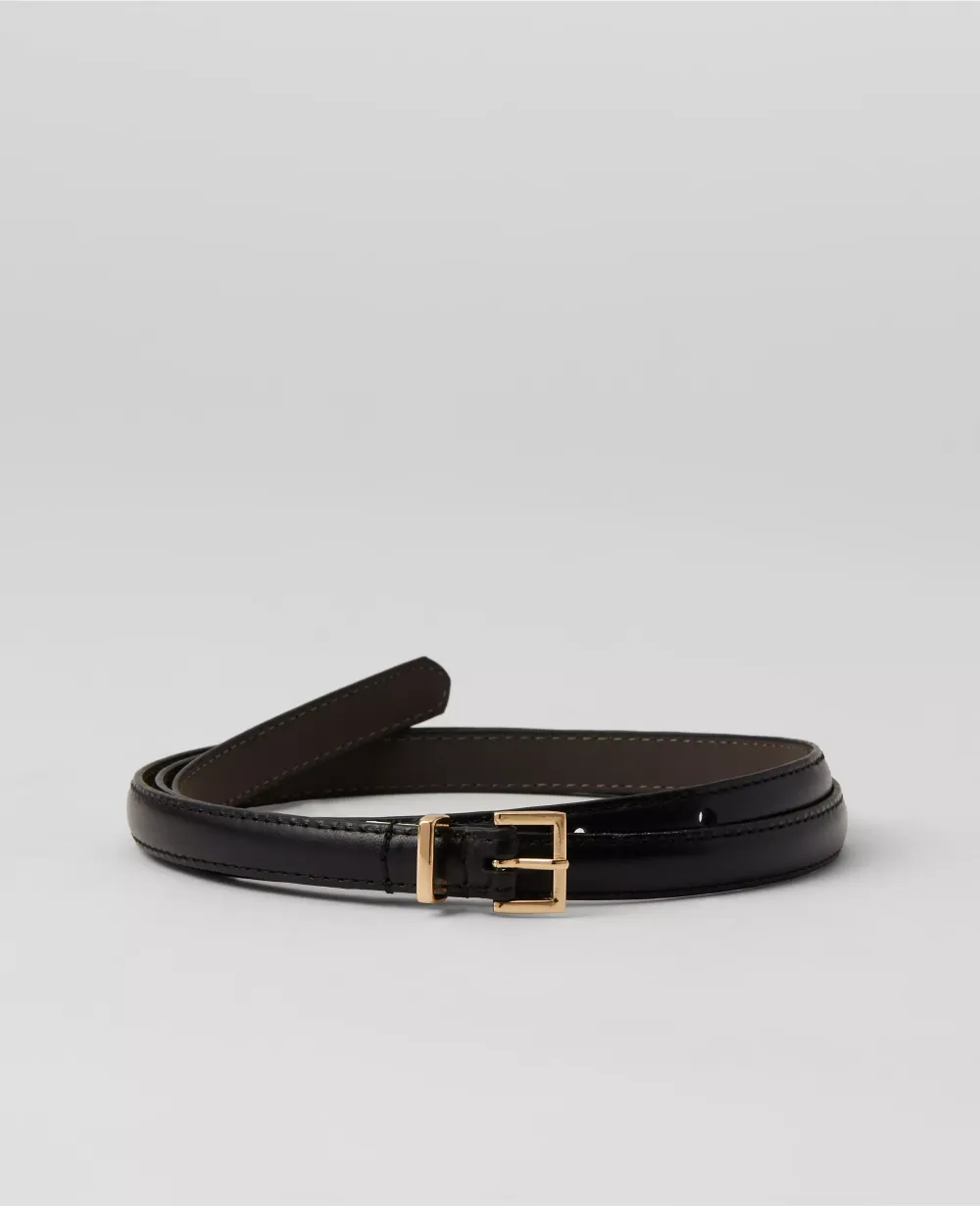 Skinny Mini Buckle Leather Belt