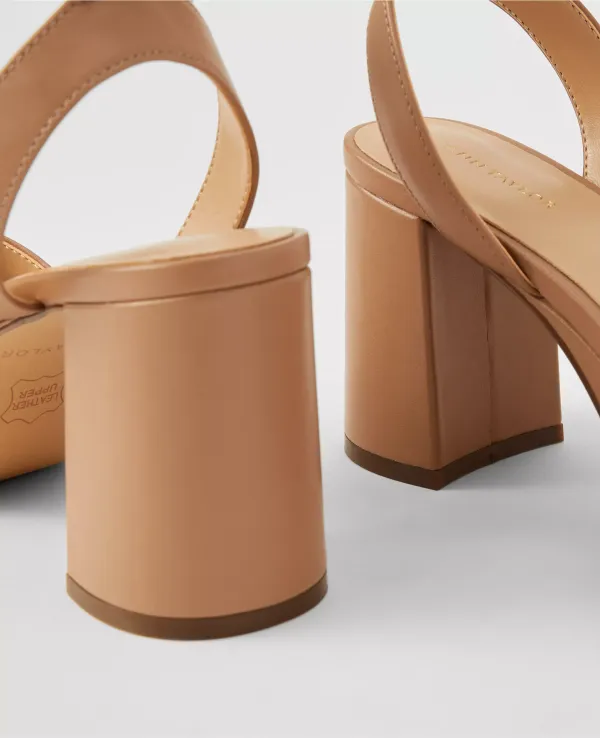 Leather Platform Mule Sandals