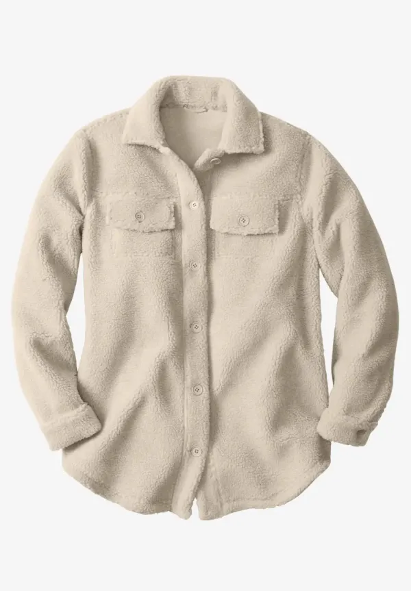 Berber Button-Front Jacket