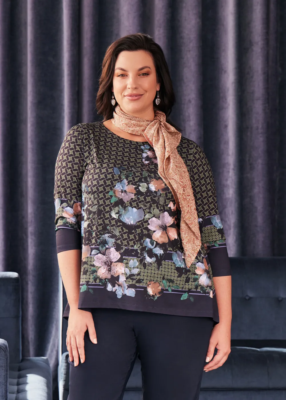 Geo Floral Top