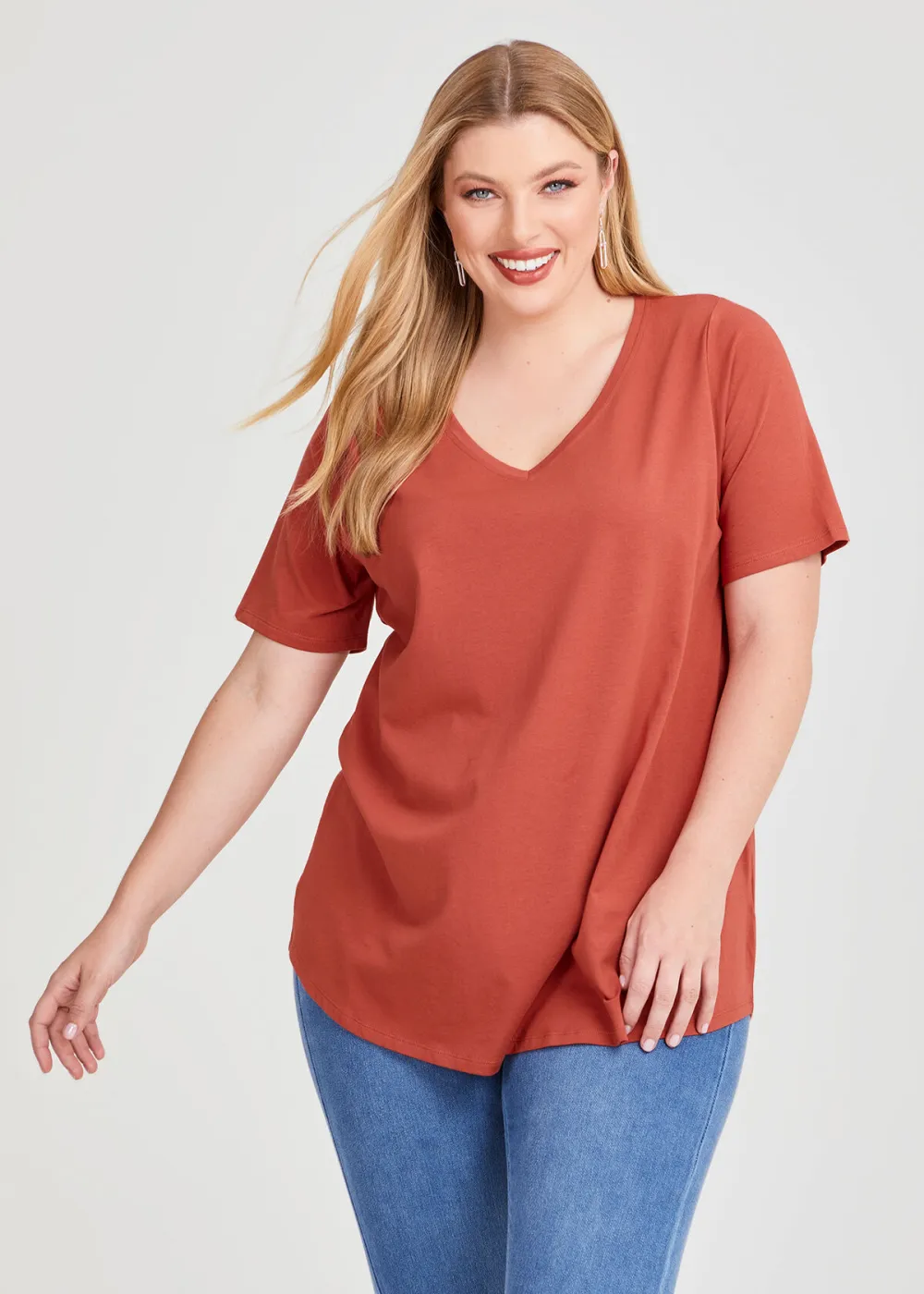 Australian Cotton V-neck T-Shirt