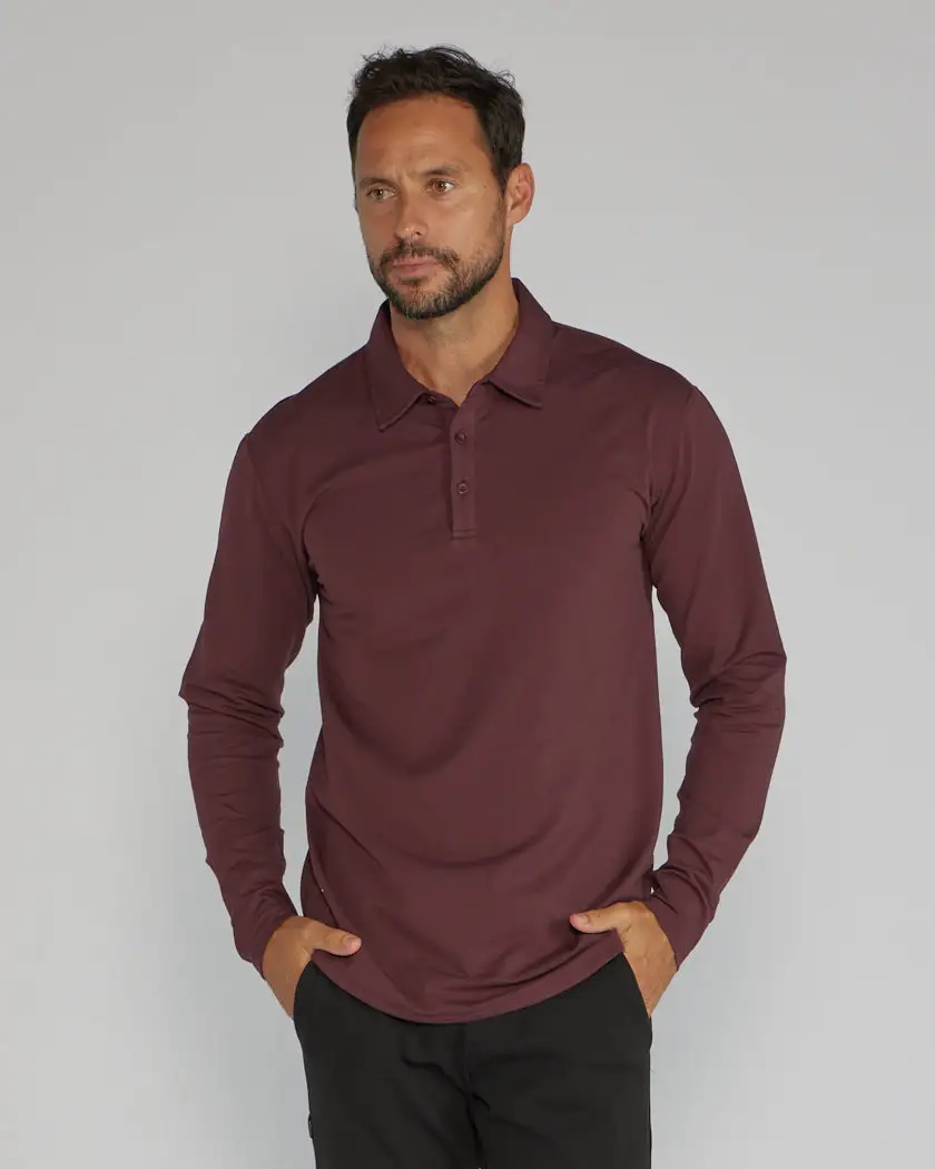 Drop-Cut Long Sleeve: Lux Polo