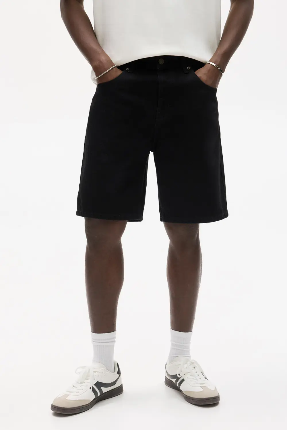 Standard denim Bermuda shorts