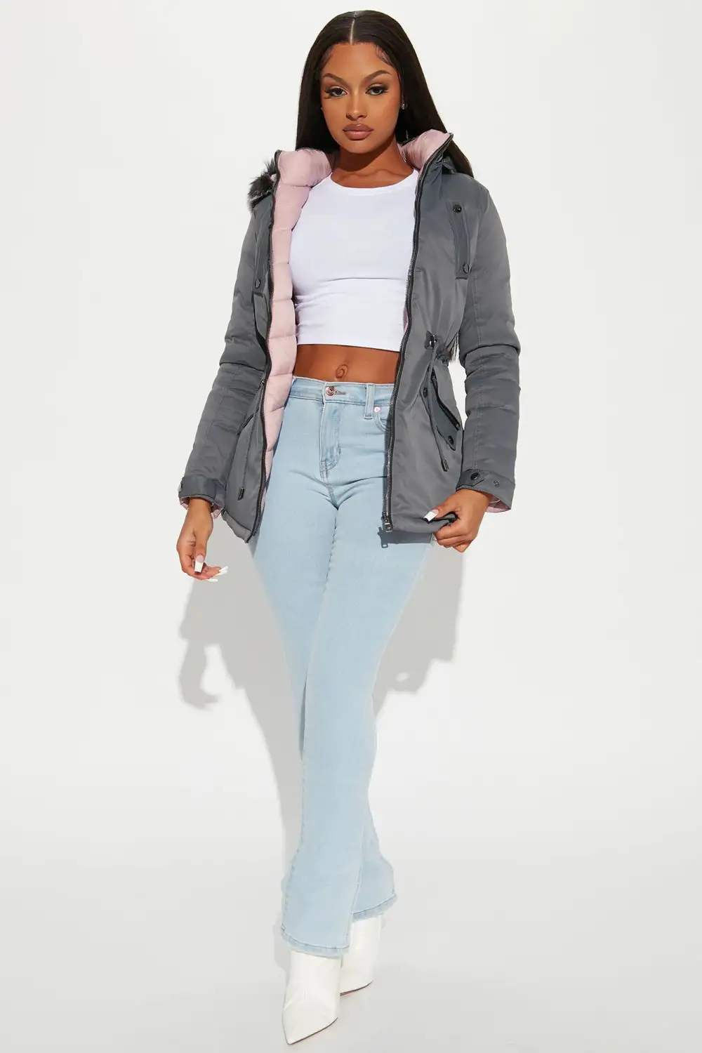 Inside Out Reversible Jacket - Charcoal/combo